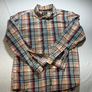 Orvis‎ Active Fit Plaid Button Down Long Sleeve Shirt Heritage Wash L